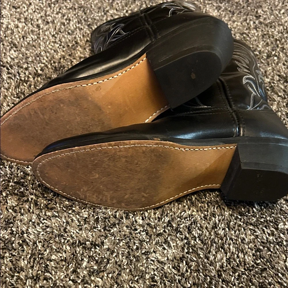 Laredo Women's Black Leather Boots - Picture 5 of 8